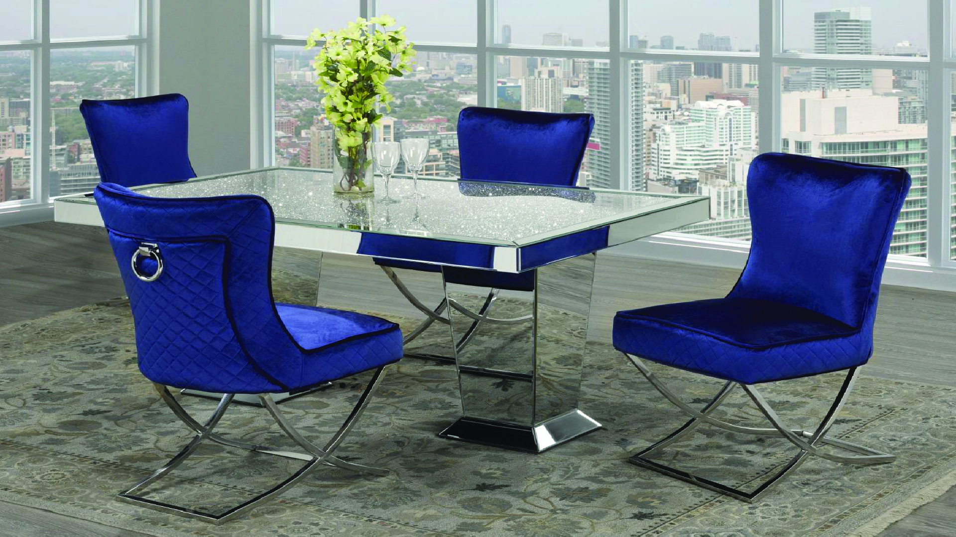 DT006-CRYSTAL-DINING TABLE-GLASS-DIAMOND