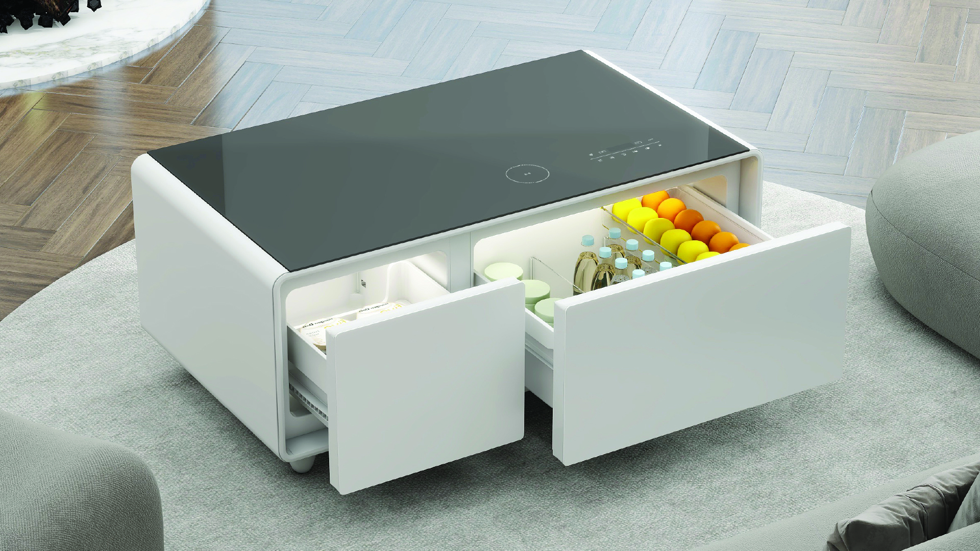 FRG10-PARTY TIME-SMART COFFEE TABLE-WHITE