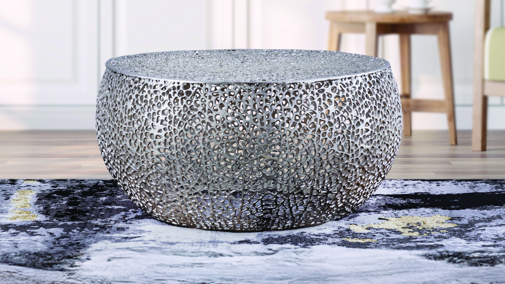 T3502-35-COFFEE TABLE-SILVER