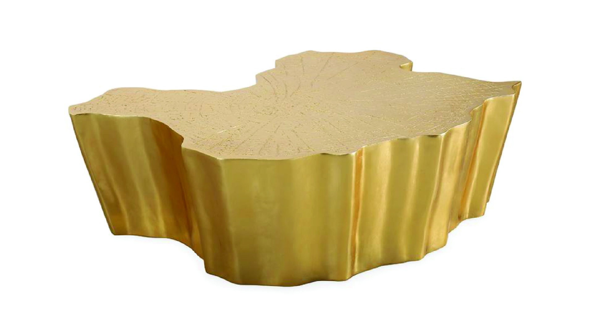 7125-GOLD TRUNK COFFEE TABLE-GOLD