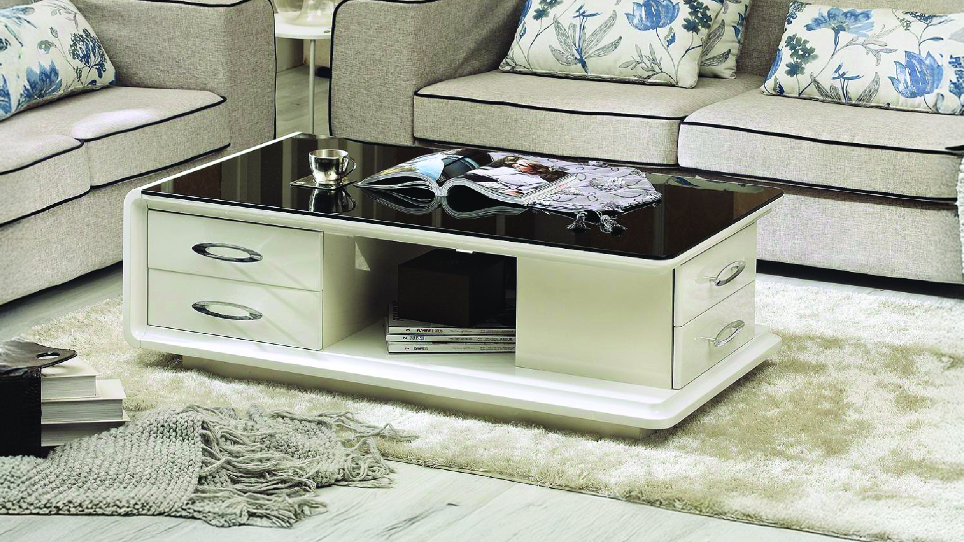 749-NORA-COFFEE TABLE-GLASS-WHITE